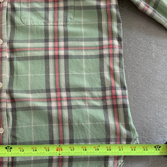 Ralph Lauren 100% Cotton Olive and Burgundy Plaid Shirt - Picture 12 of 15